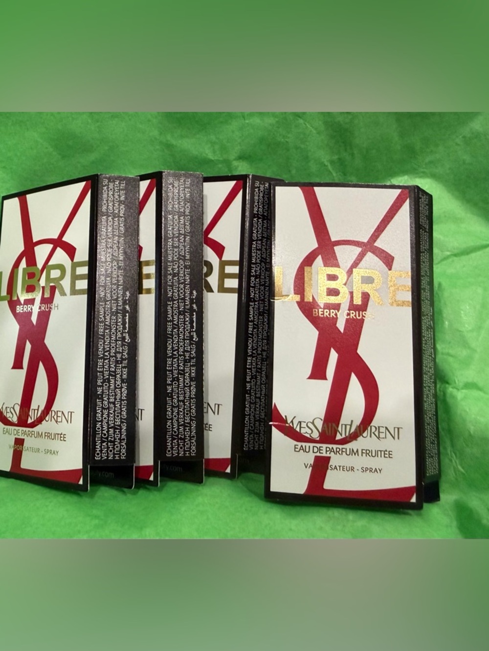 4 Yves Saint Laurent Libre Berry Crush — White, Red & Gold Packaging New.